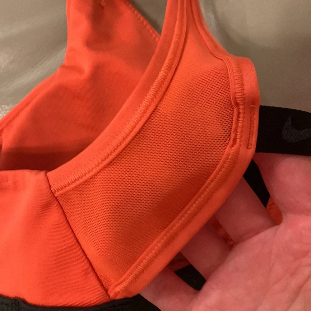 Nike Ember Glow & Black Indy Plunge Light-Support Sports Bra